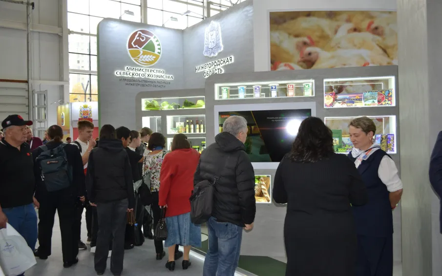 Более 40 предприятий АПК представили свою продукцию на стенде Нижегородской области на выставке «Золотая осень-2025»